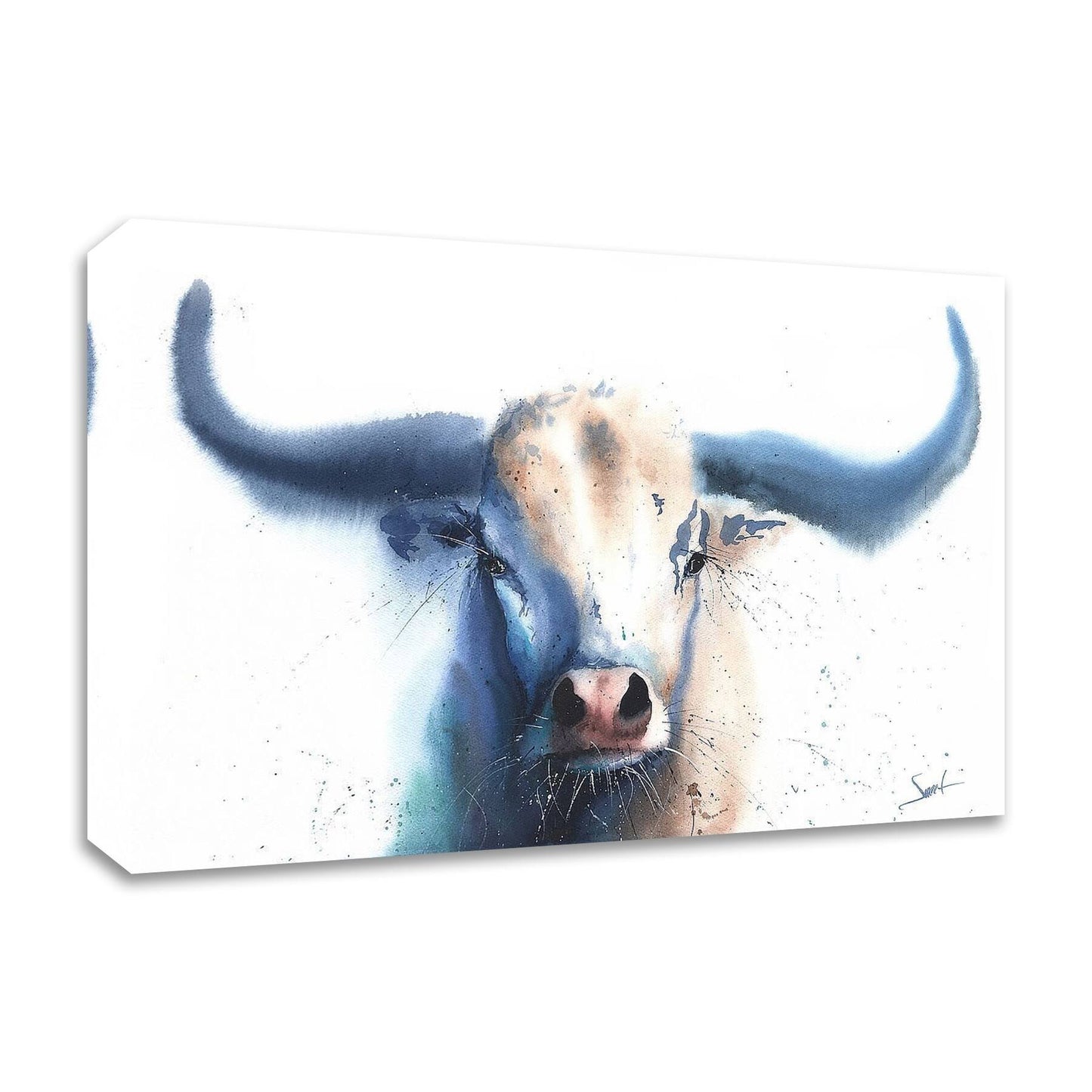 Tangletown Fine Art 16x22 x 24x22 Bull by Eric Sweet Print on Canvas TYZ4_S6SYK80