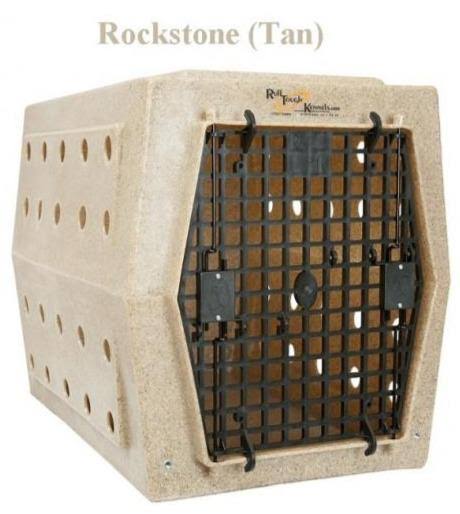 Ruff Land Kennels Front/Back Double Door Dog Crate, Medium / Rockstone Tan NWQ7_H6TKZ62