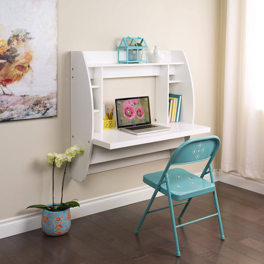 Prepac Floating Desk with Storage, White FNE6_E0TDJ66