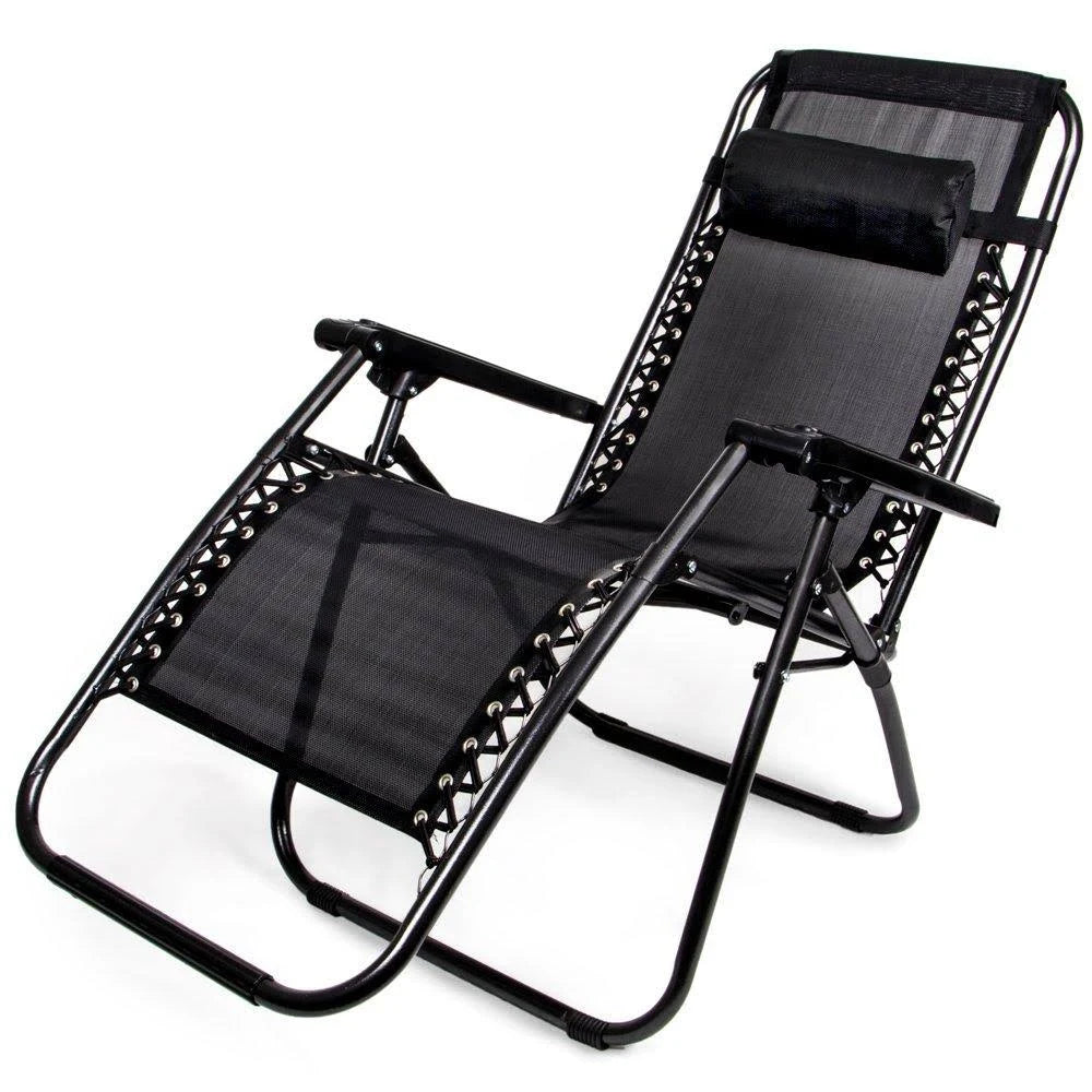 Zero Gravity Folding Lounge Chair, Black TXA4_T9BYE78