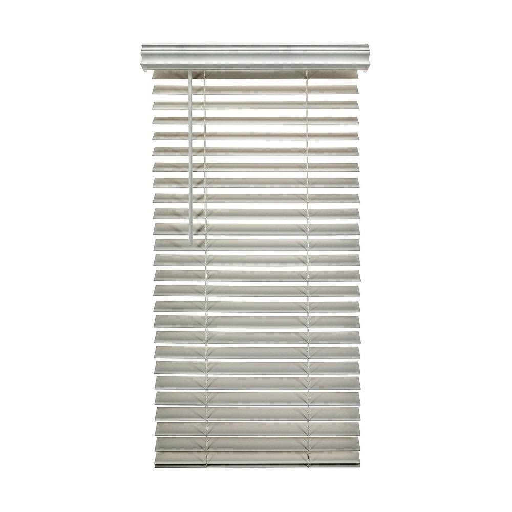 Porch  den Jex Smooth Snow White Fauxwood Cordless 2-Inch Blinds - 42x48 GSA7_Z3VVN29