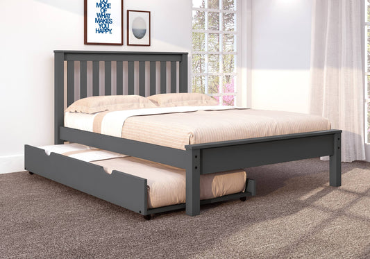 Donco Full Contempo Bed with Trundle Bed in Dark Grey Finish OBP7_G7FAL31