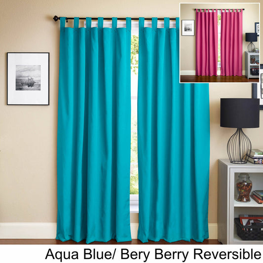 Blazing Needles Twill Insulated Curtain Panels (Set of 2), Blue WAC4_D7SNQ18