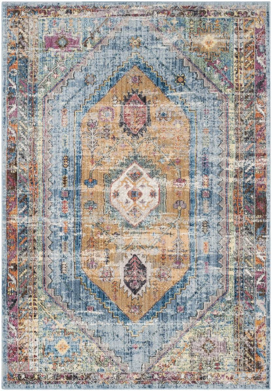 Safavieh Bristol BTL346C 5&1x22 x 7&6x22 Blue / Camel Area Rug XOQ7_N4EAC51