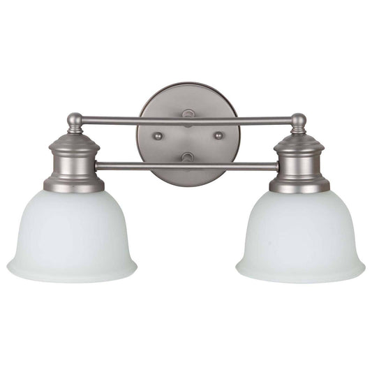 Craftmade Light Rail 2 Light Vanity - Brushed Satin Nickel - 19812BN2-WG MRD9_U6KWM42