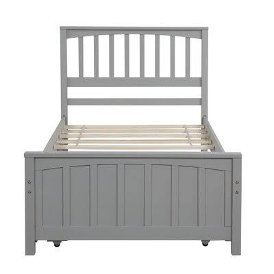 Andolina Twin Solid Wood Platform Bed Red Barrel Studio Color: Gray XBN9_N2VTW39