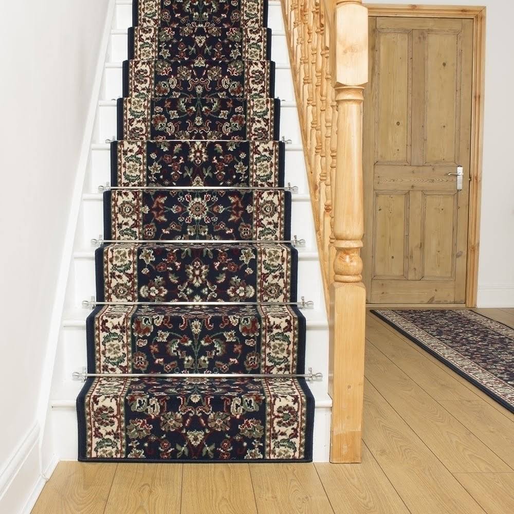 runrug USA Persian Blue Stair Carpet Runner Length: 17 foot, Width RMR2_G3EAY48