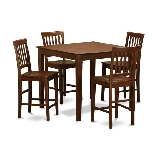 East West Furniture 5 PC Pub Table Set-Counter Height Table and 4 Kitchen Chairs. MPB7_B2JBL69