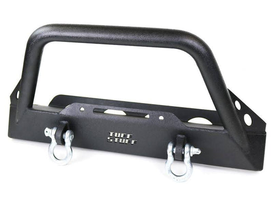 Tuff Stuff Overland TS-FB-8706-STB - Jeep TJ/YJ Stubby Front Winch Bumper 87-06 Jeep Wrangler TJ/YJ Textured Matte Black TCF8_Z4EGT90